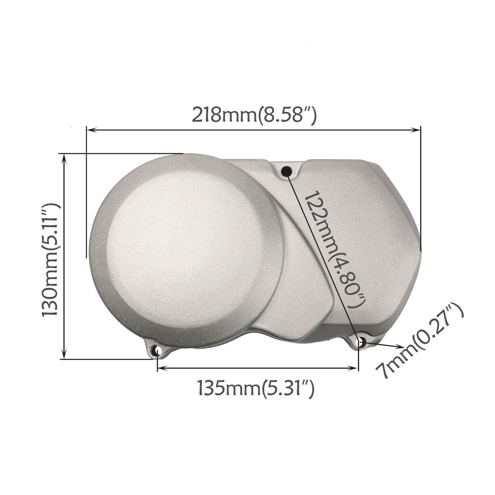 Silver Stator Magneto sprocket protector shell for 50cc, 110cc, 125cc, 70cc, and 150cc Pit bicycles.