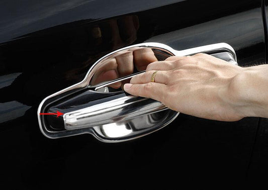 for Lincoln Corsair 2020-2022 Silver Steel Exterior Side Door Handle Cover Trim
