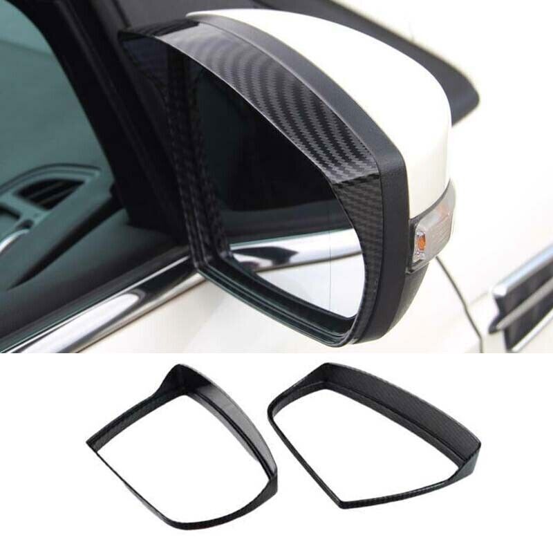 for Ford Escape Kuga 2013-19 Carbon Fiber Rear View Mirror Rain Eyebrow Trim 2P
