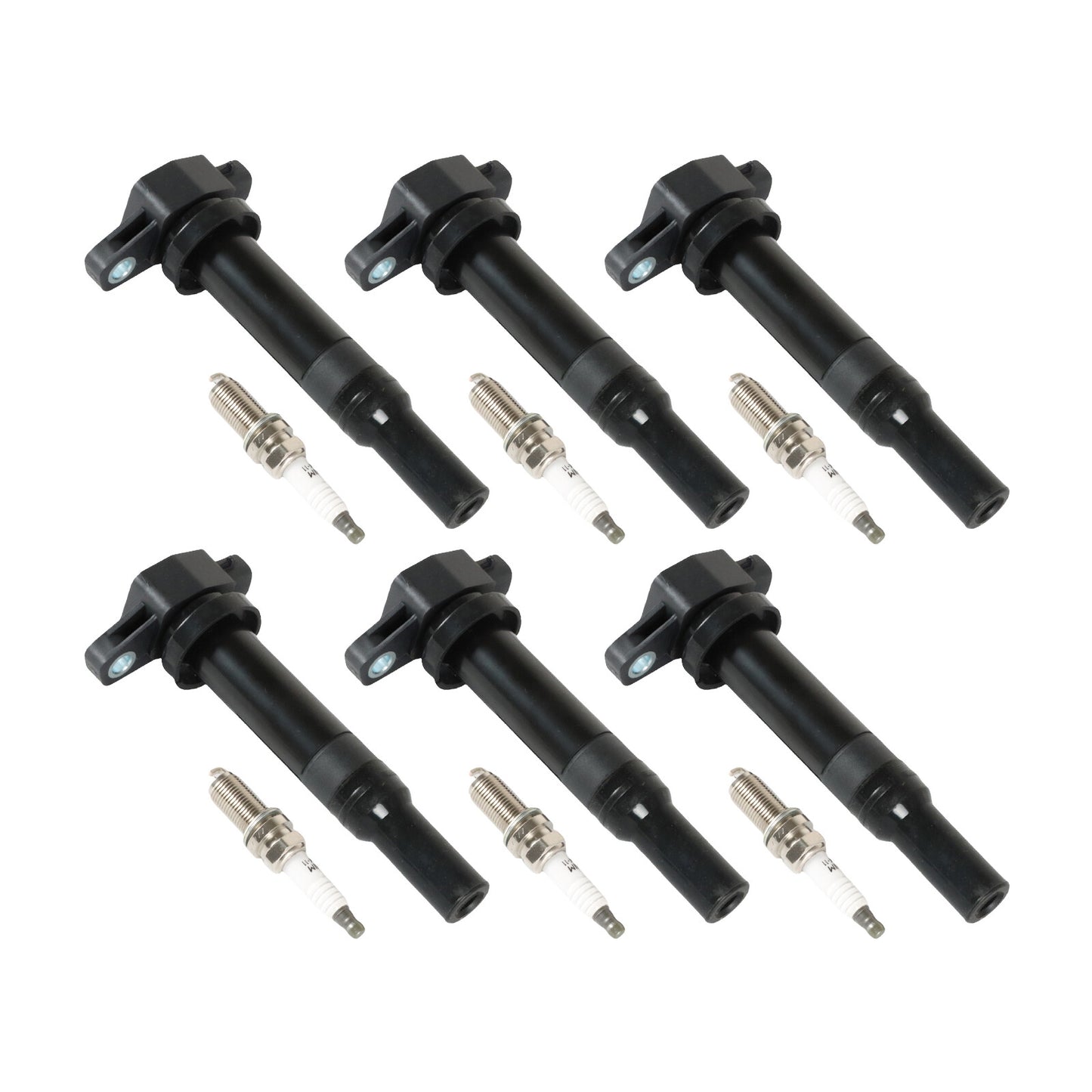 6X Ignition Coil  Platinum Spark Plug for 2007-2009 for Hyundai Santa Fe V6 UF558