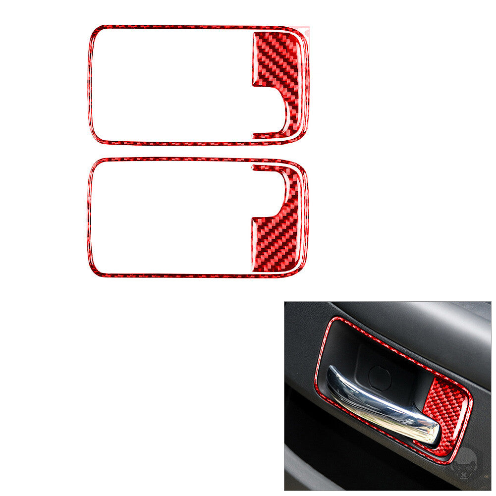 16Pcs Red Carbon Fiber Interior Kit Cover Trim for Dodge for Challenger 2008-2014
