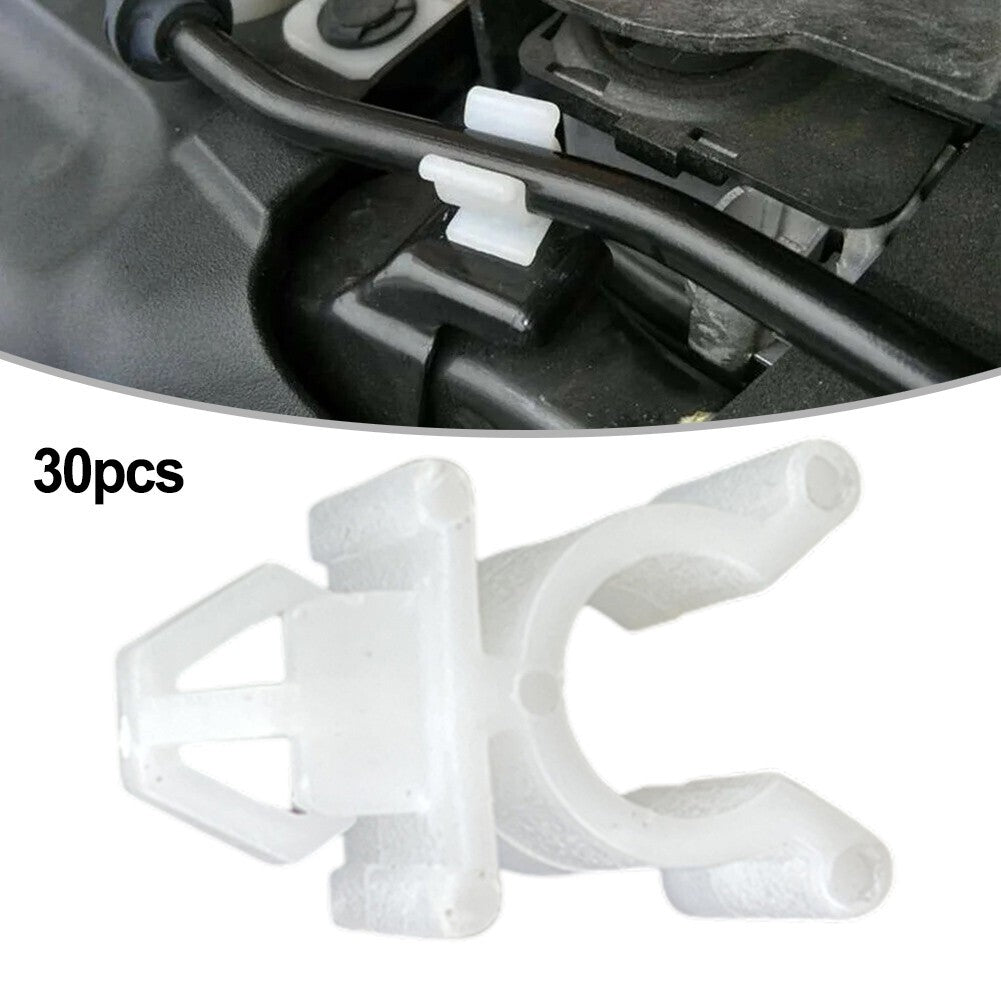 30pcs for Nissan Hood Support Prop Rod Clip 65722-01E00 Nylon Replacement