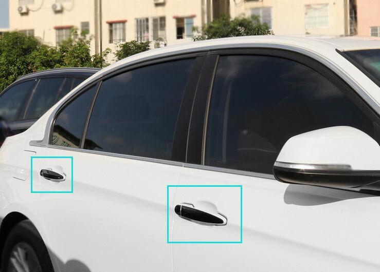 for BMW X5 E70 X6 E71 2008-2013 Black Steel Outside Door Handle Cover Trim 8PCS