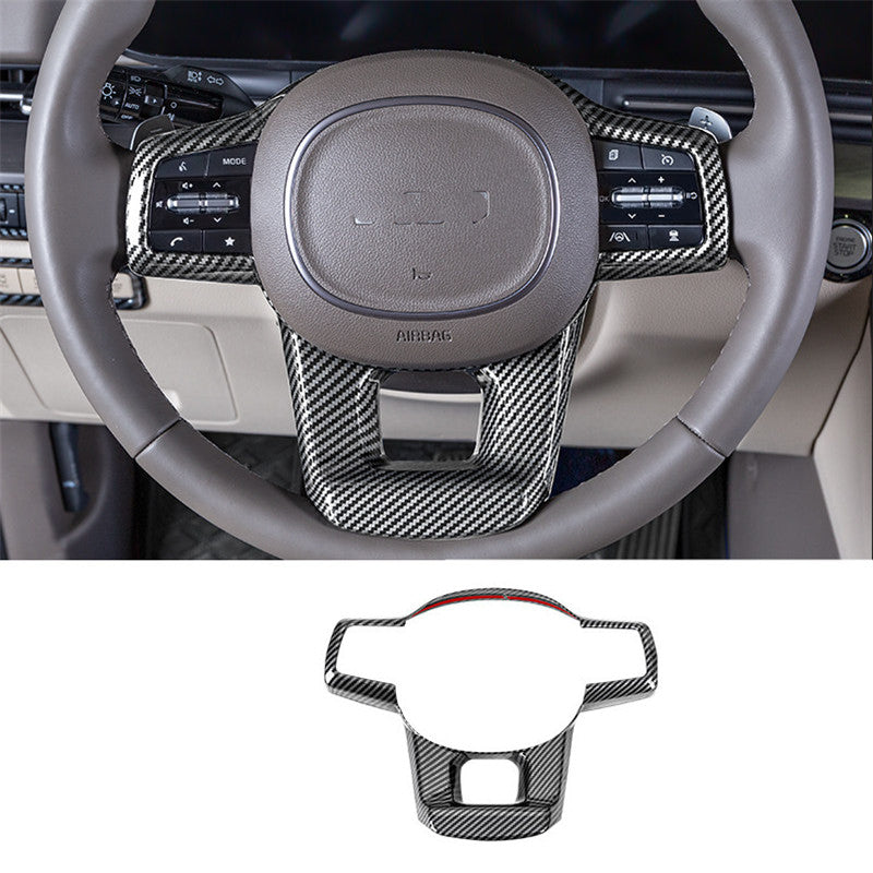 for Kia Sorento 2021-2023 Carbon Fiber ABS Inner Steering Wheel Frame Trim Cover