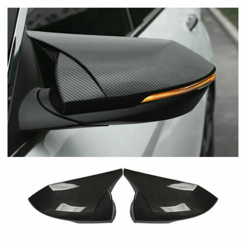 2Pcs Carbon Fiber Side Rear View Mirror Cover Cap fit 21 for Hyundai for Elantra 2.0L AT