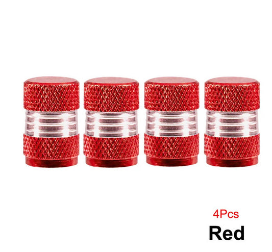 metallic tire valve cover, dryer/dust cover, red and white, suitable  for ford  4-piece set.