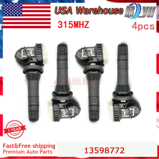 4PCS For GM TPMS Tire Pressure Monitoring Sensor 13598772 13598771 NEW