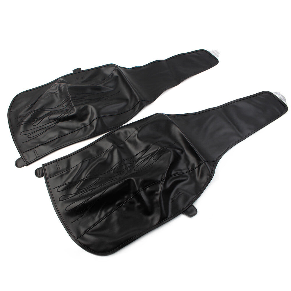 Black PU Leather Flame Rear Trike Fender Bra Fits for Harley Tri Glide Ultra Classic