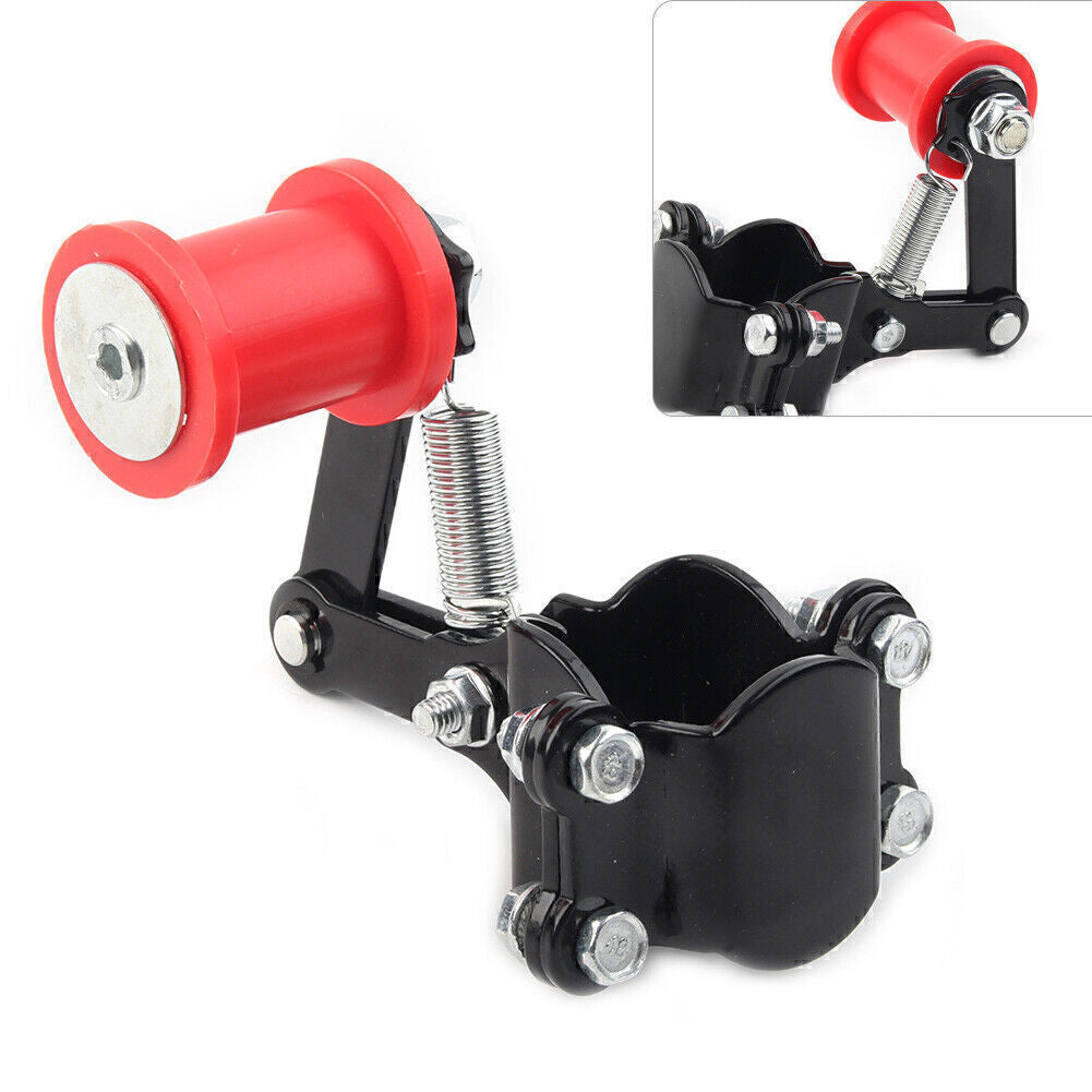 Universal Bolt On Chain Tensioner Roller Adjuster Motorcycle Motorbike Red Kit