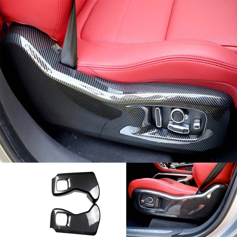Protection Cover 2PCS Carbon Fiber Power for Seat Side Frame for Jaguar XF 2021-2023