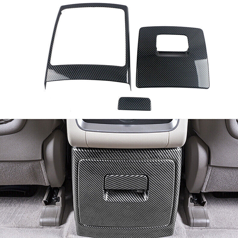 for Kia Carnival 22-2024 Carbon Fiber ABS Rear Bottom Air Vent Outlet Cover Trim