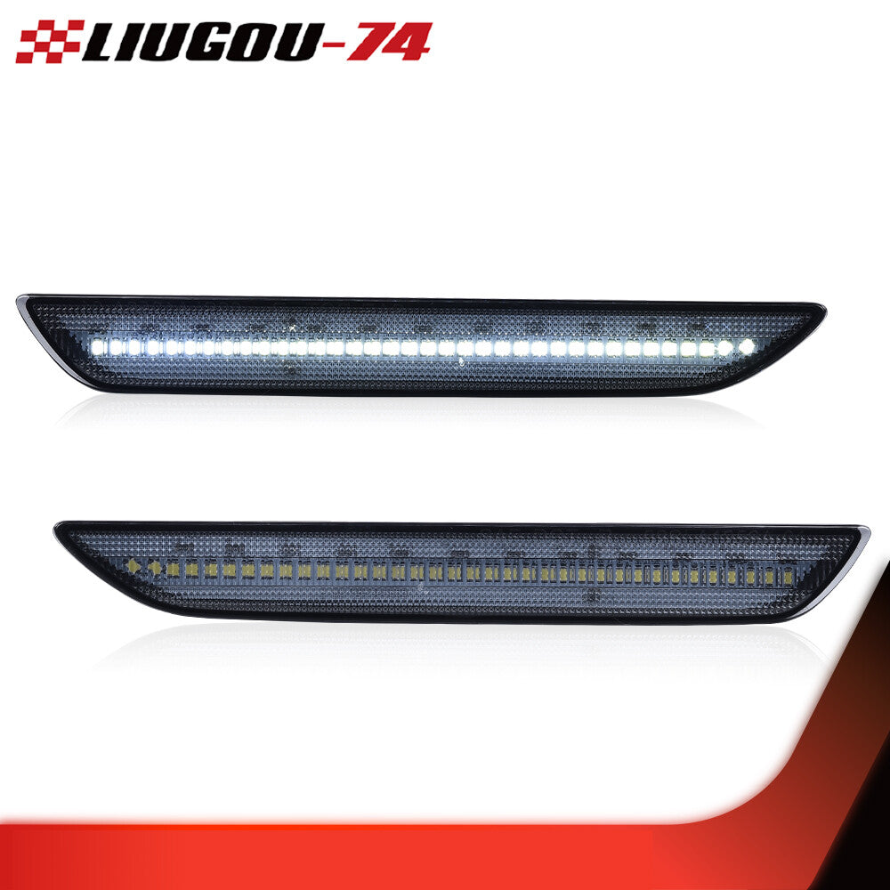 White LED rear marker light reflector suitable for 2015+ for Mustang clear lens