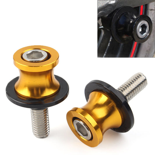 CNC Schwingenspulen Slider Stand Schrauben 10MM f¨¹r for KAWASAKI ZX6R 1998-2011 Gold