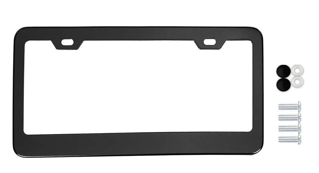Car license plate frame cover rear boot black plain metal suitable for Nissan 2x