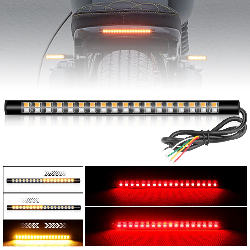 Flexible Motorcycle 36LED Light Strip Brake Stop Turn Signals Running Tail Lamp