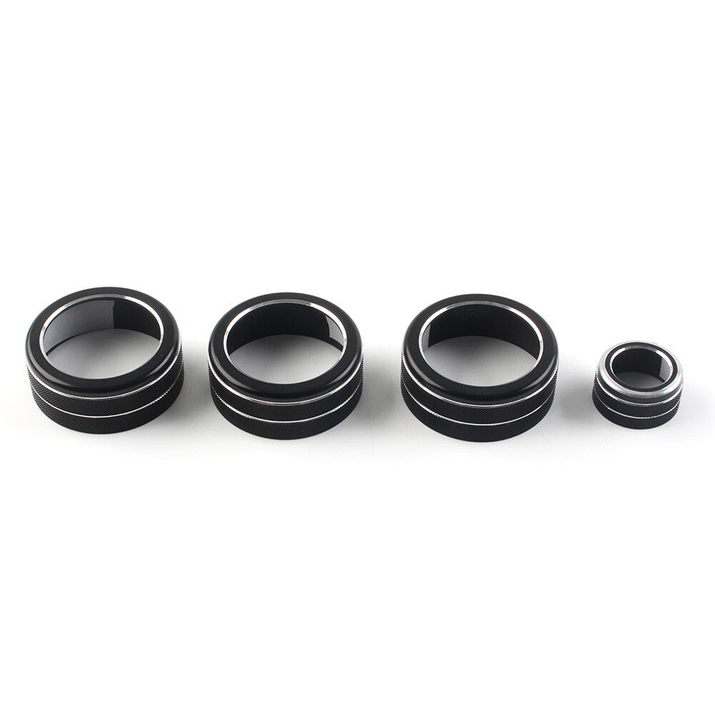 4x Console AC Climate Control Knob Ring Cover for Honda for Civic 11th 2022+ Black