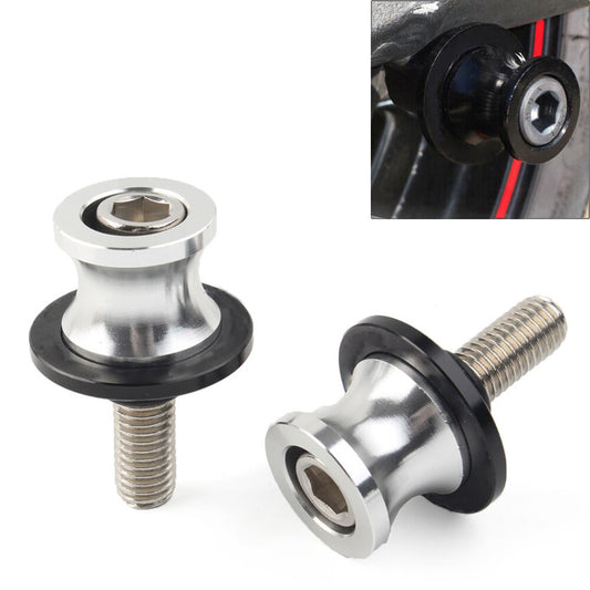 CNC Schwingenspulen Slider Stand Schrauben 10MM f¨¹r for KAWASAKI ZX6R 1998-11 Silber
