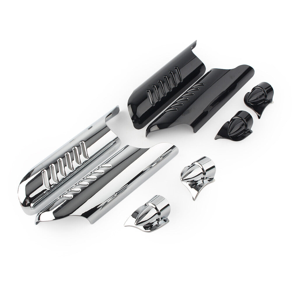 for Harley Touring FLHT 2000-13 02 Chrome Fitk Lower Leg Deflectors Shield Cover