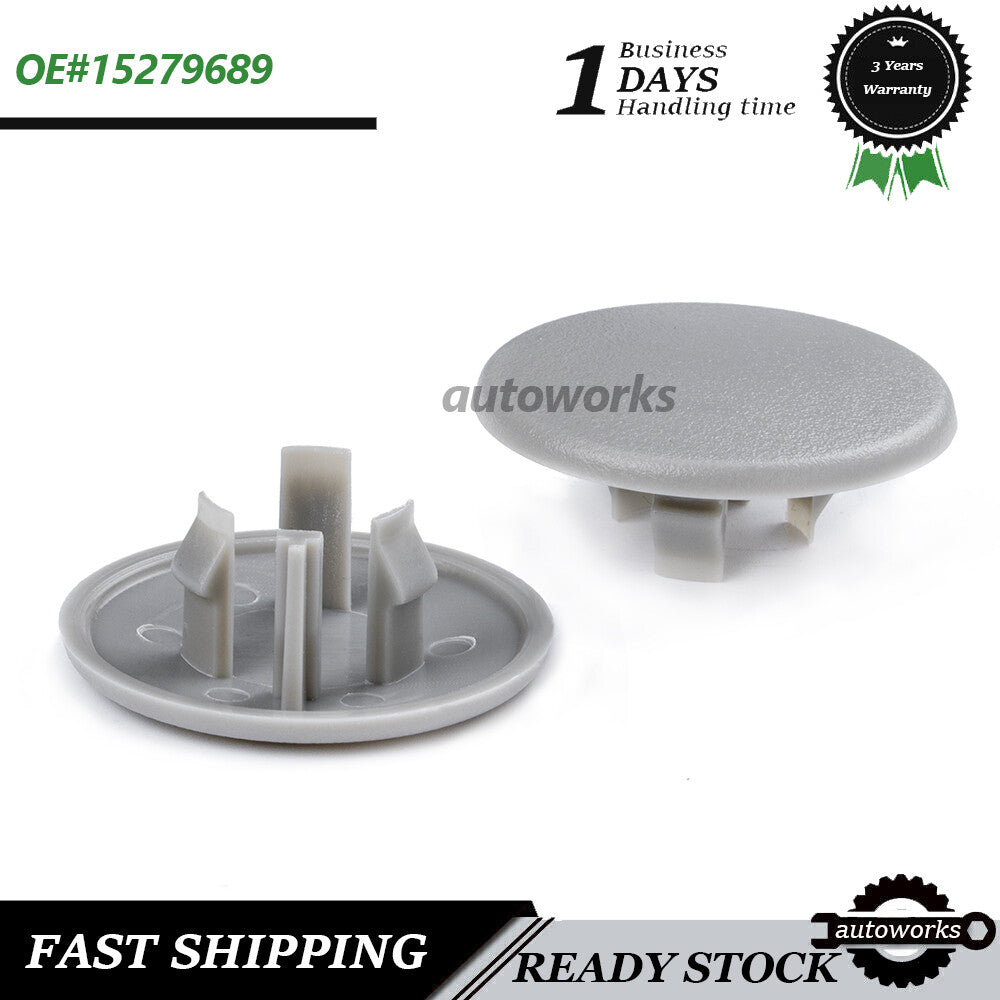 2PCS Grey Rear Armrest for Seat Bolt Cover Cap for Cadillac for Escalade ESV for GMC for Yukon
