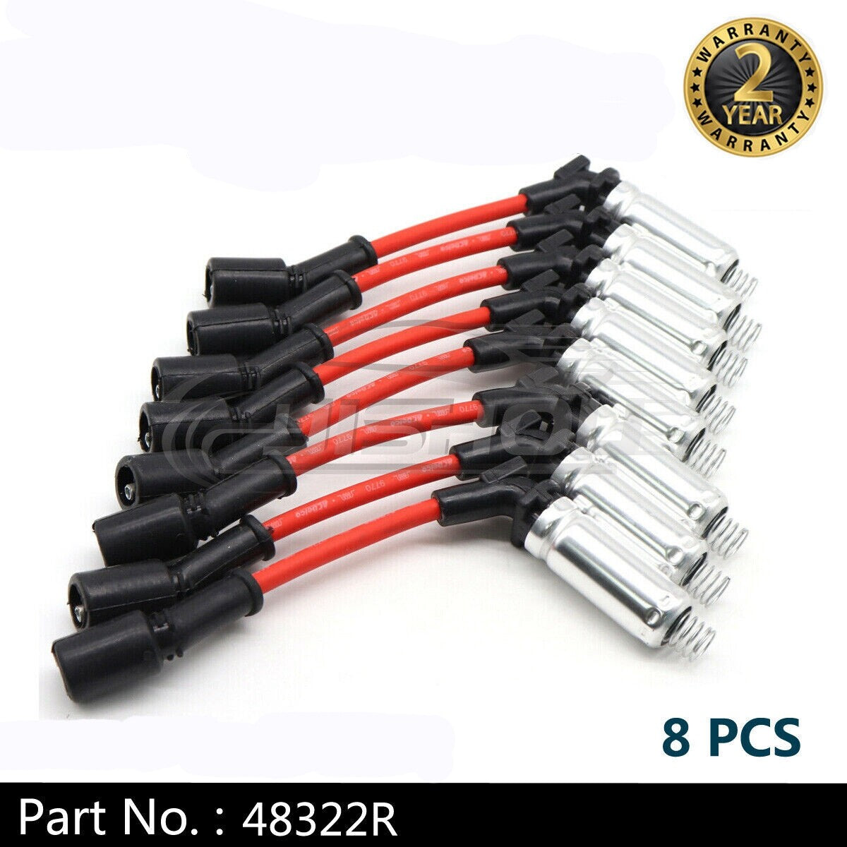 High-performance spark plug ignition wires suitable for 2000-2009 for GMC V8 for Chevrolet models.