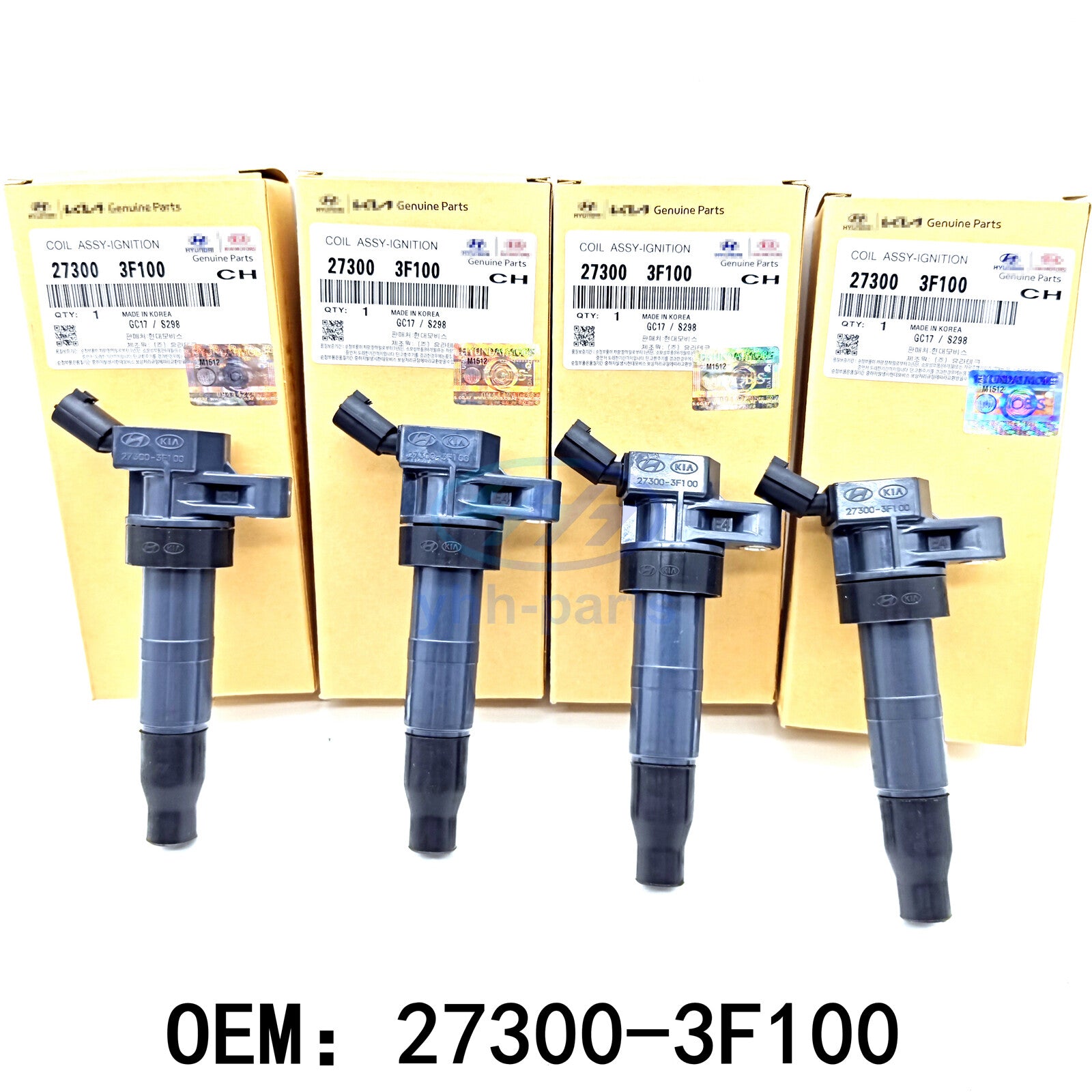27300-3F100 4Pcs Ignition Coil for Hyundai Sonata for Tucson for Kia Optima Forte