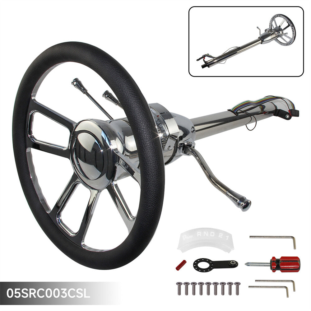 Universal 28'' Tilt AT Automatic Steering Column GM w/ 9 Bolt Steering Wheel