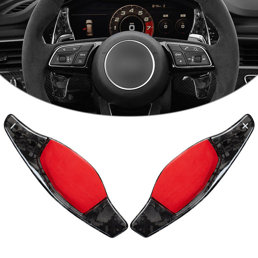Carbon Fiber Steering Wheel Paddle Shifter Extension for Audi R8 RS3 RS4 RS5 TT