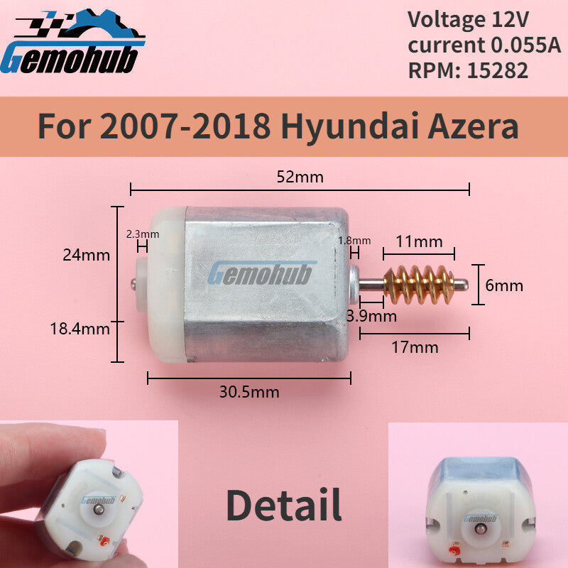 12V 15282RPM Exterior Folding Mirror Motor for 2007-2018 for Hyundai Azera