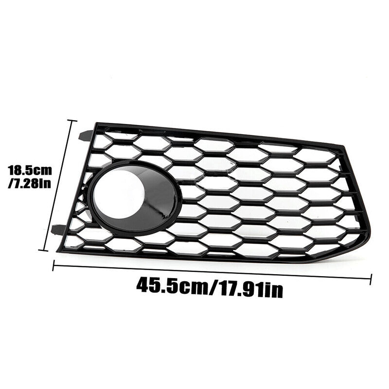 Left+Right Front Bumper Fog Light Cover Fog Lamp Grille for Audi RS6 2014-2018