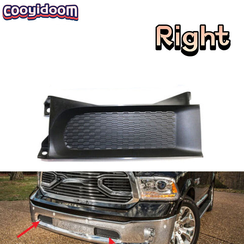 Right front bumper decked fog lamp covers ABS for Ram 1500 2013-2018
