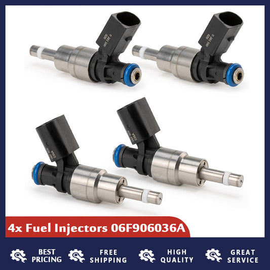 Four 06F906036A fuel injectors suitable for Volkswagen EOS, for Golf , for Jetta MK5, for Audi A3 8P, A4, B7, TT 2.0