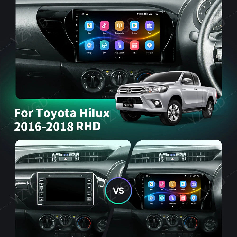 for Toyota HILUX REVO VIGO IMV 2016-2020 GPS CarPlay Car Radio Multimedia Screen