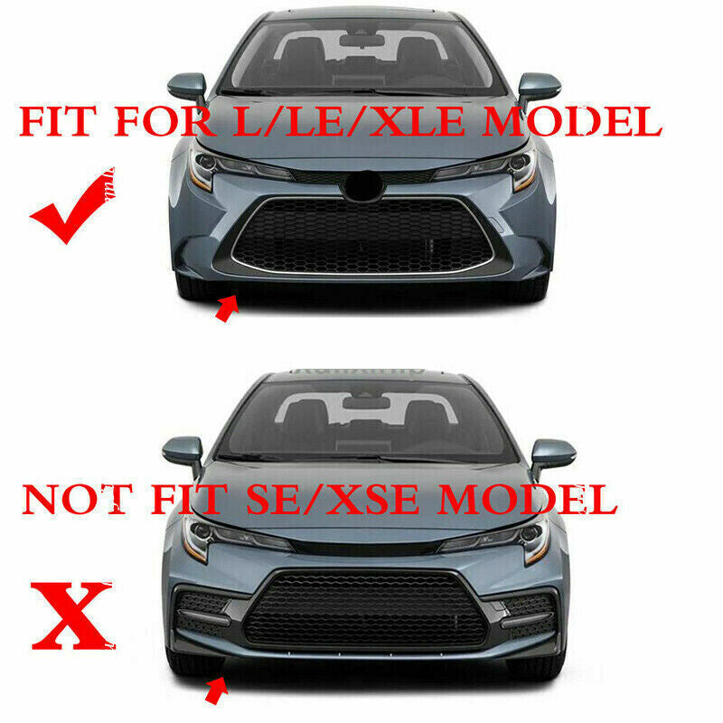 2for Toyota for Corolla Sedan 2019-2023 Carbon Front Bumper Guard Side Corner Cover
