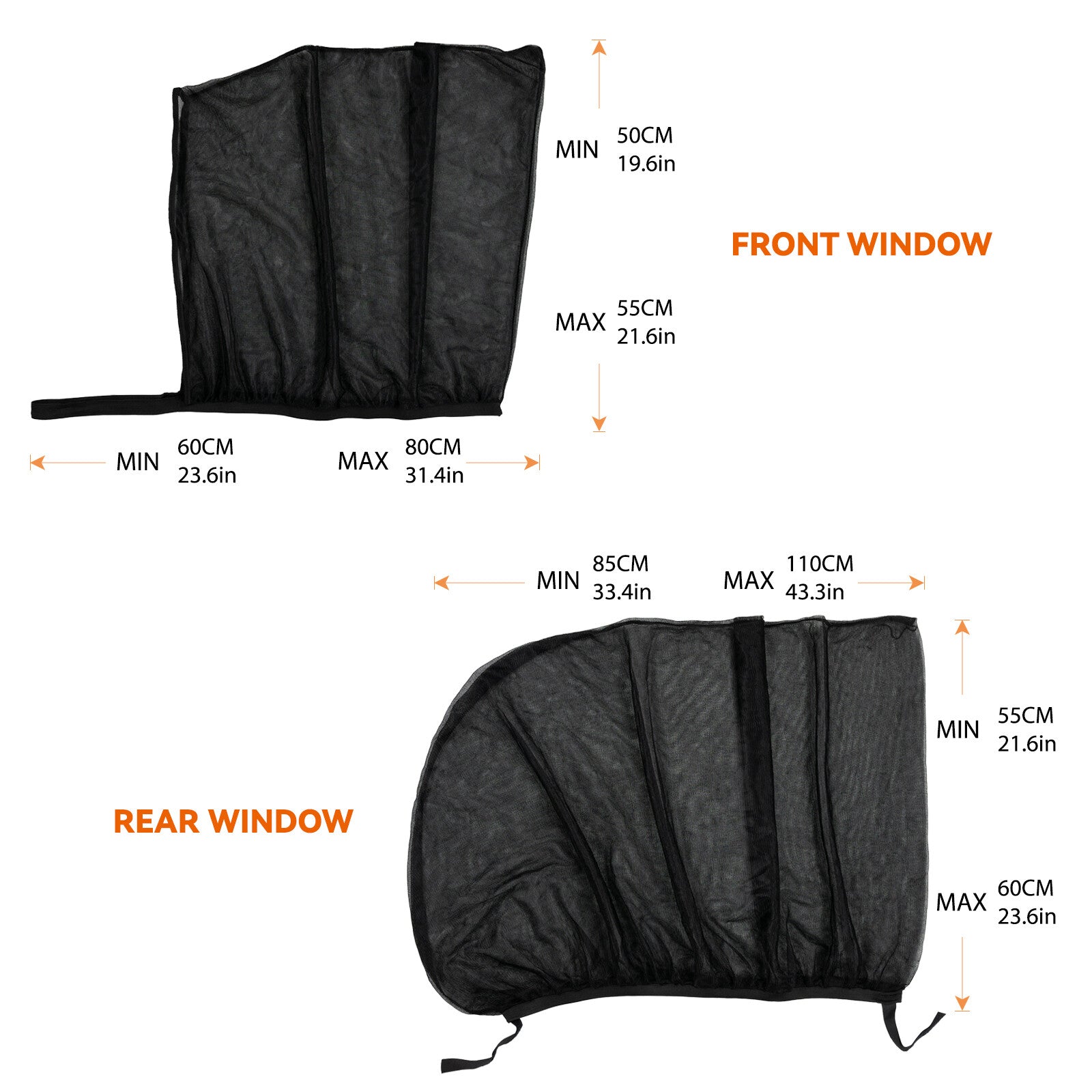 4X Universal Car Side Window Sun Shade Breathable Screen Cover Sunshade For Baby