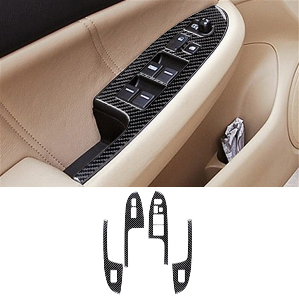 Carbon Fiber Window Switch Panel Trim Cover for Honda Accord Sedan 2003-2007