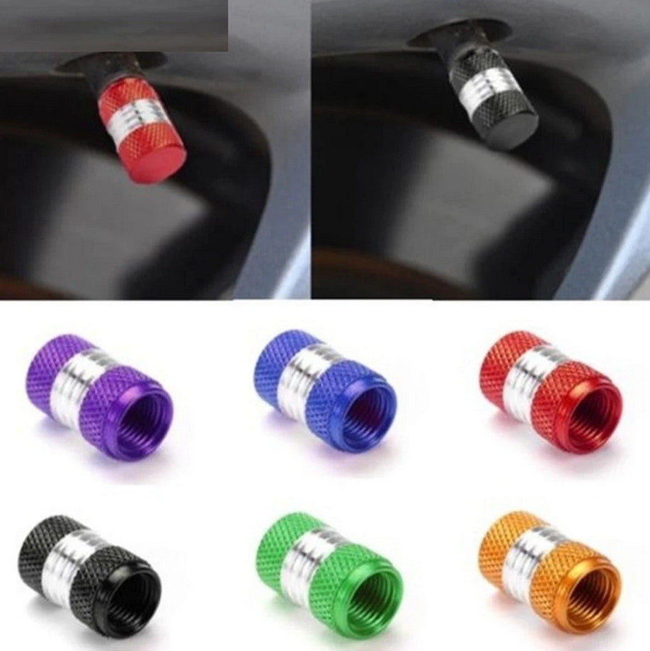 Car tire valve cover rod air dust cover dice red  for ford  4-piece set