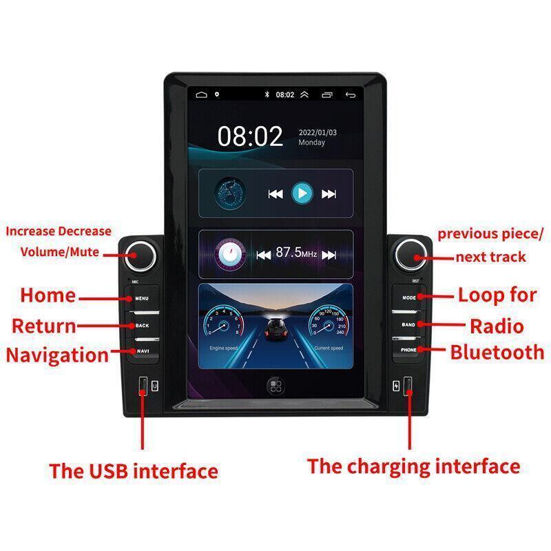 10.1 2Din Car FM Radio Stereo w/Bluetooth MP5 Player GPS Navi Android 10.0 Wifi
