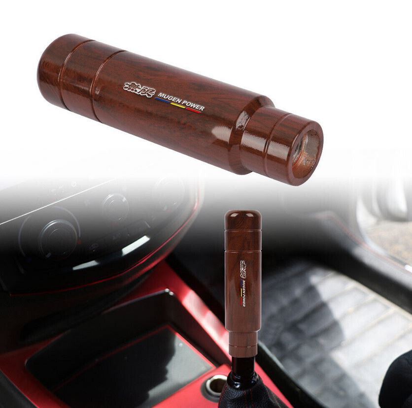 Mugen 13cm Brown Wood Aluminum Manual Shifter for Honda for Acura
