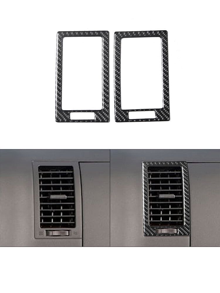 2X Carbon Fibre A/C Vents Outlet Frame Trim Cover for Toyota Tundra 2007-2013