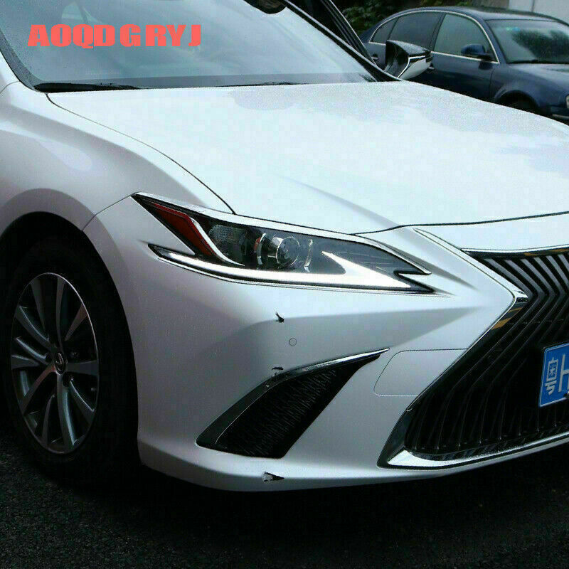 2P for Lexus ES350 300h 2019-2022 Chrome Headlight eyebrow Moulding trim strips
