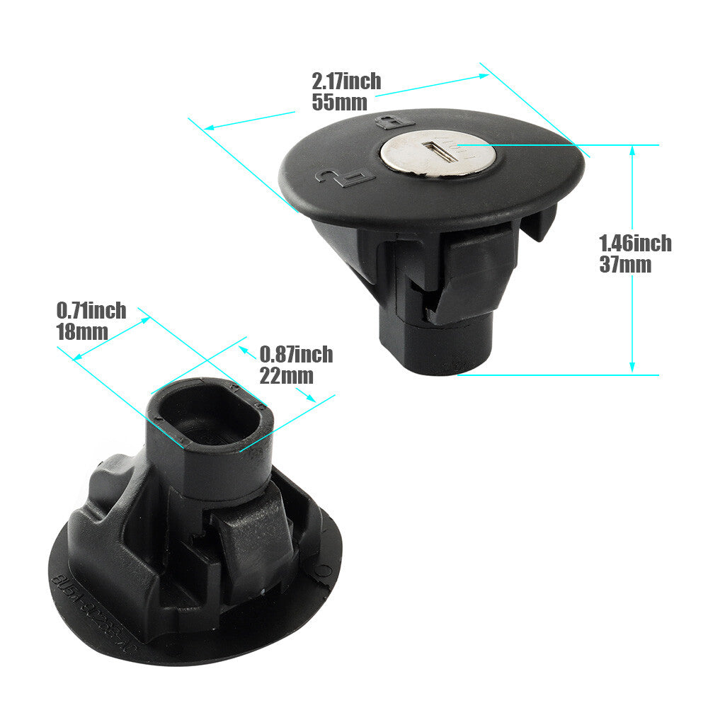 8U5Z9C268B Locking Gas Tank Plug Cap with 2 Keys for Mercury for Lincoln