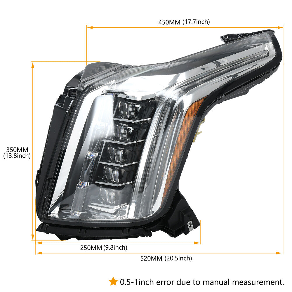 Left Driver Headlight Assembly LED for Chevy Suburban 6.2L 2015-2020