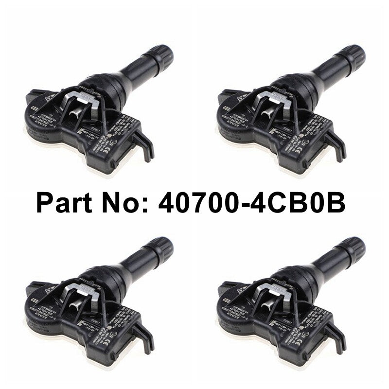 4PCS TPMS Sensor 40700-4CB0B 433MHZ Tire Pressure Monitoring Sensor for Nissan