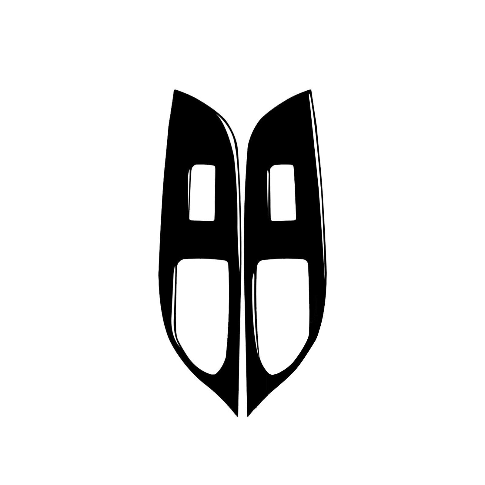 2-Piece Piano Black Rear Door Window Lift Panel Trim for Infiniti G37 2010-2013
