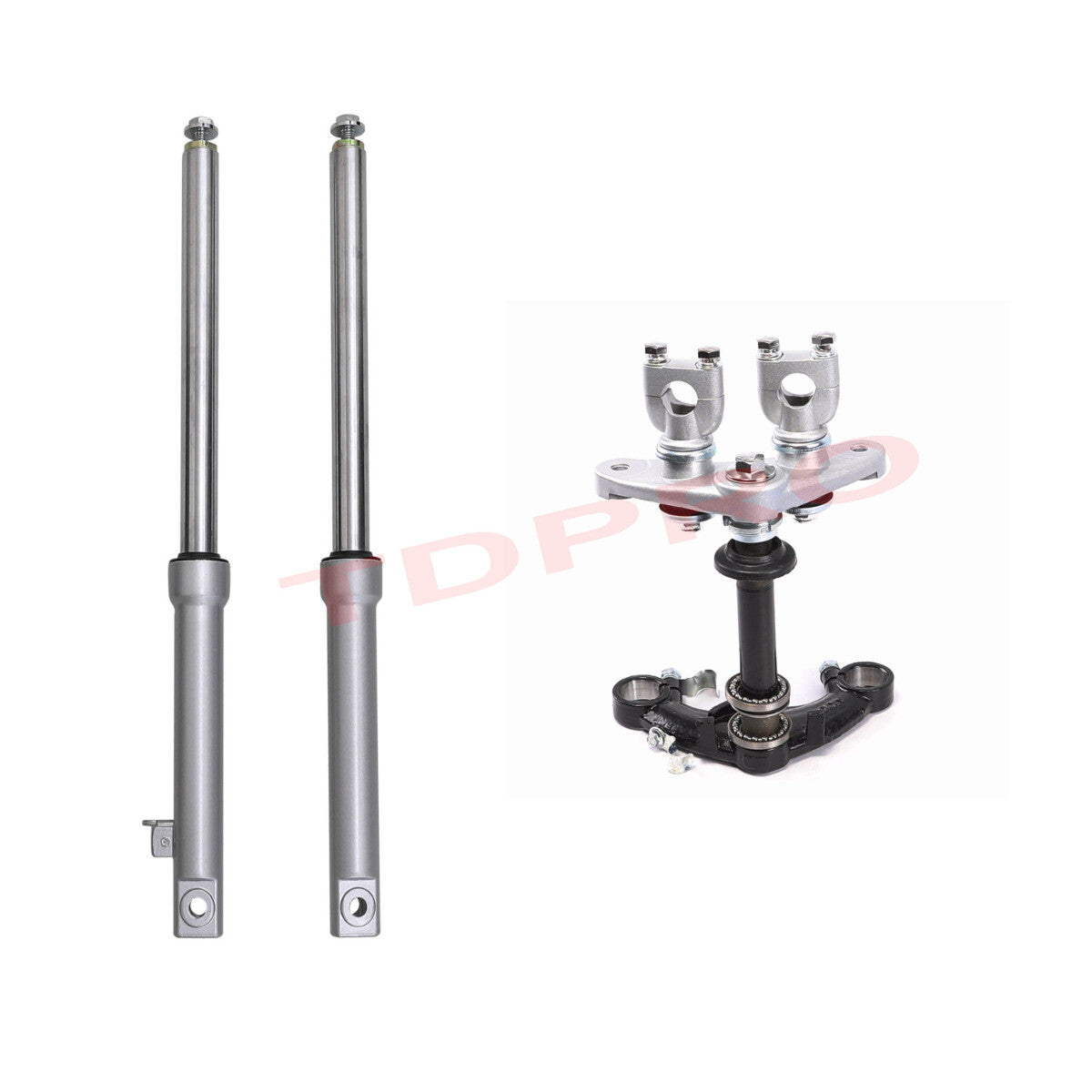 The three-bar clamp for the front fork is suitable for Yamaha PW50 Dirt Pit bicycles and CRF50 70cc 90cc 110cc.
