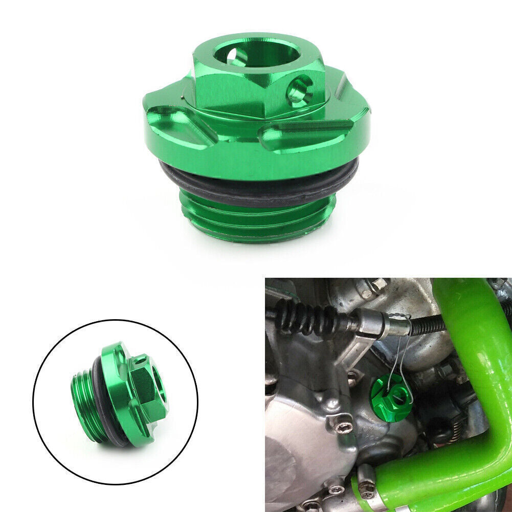 for Kawasaki KX250 KX250F KLX450R KX450F 1x Green Engine Oil Fill Plug Screw Cap