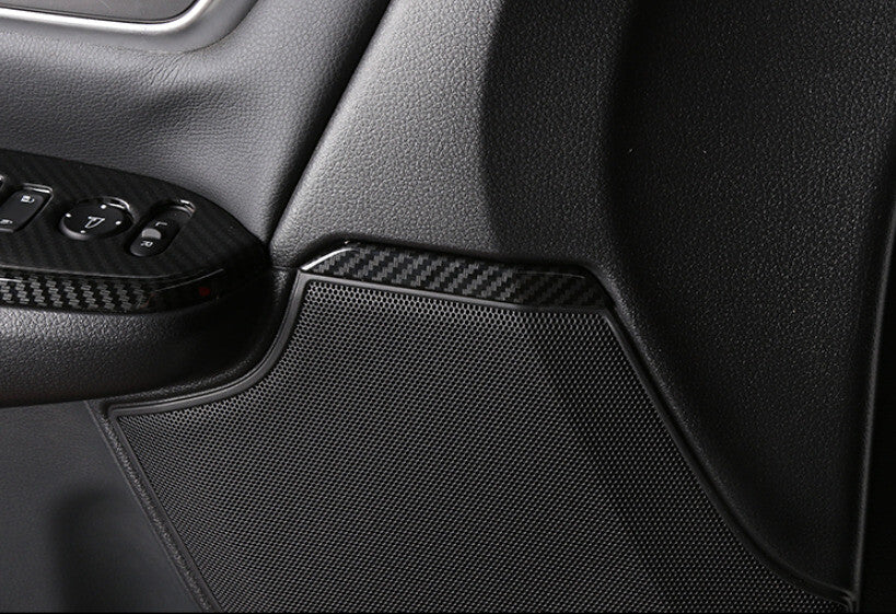 Inner Door Speaker Ring Cover Trim 4x for Honda CRV CR-V 2017-2022 Carbon Fiber