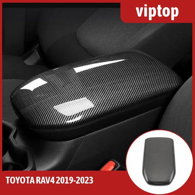 Carbon Fiber ABS Center Console Armrest Box Cover Trim for Toyota RAV4 2019-2023