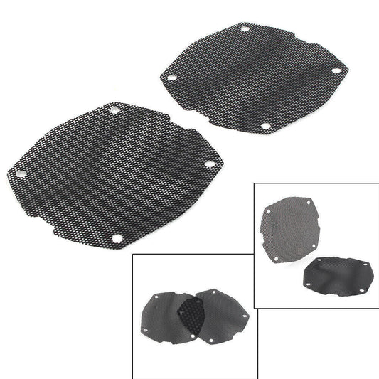 Black Thin Mesh Front Fairing Speaker Grilles Cover Fit for Harley FLH 1998-2013