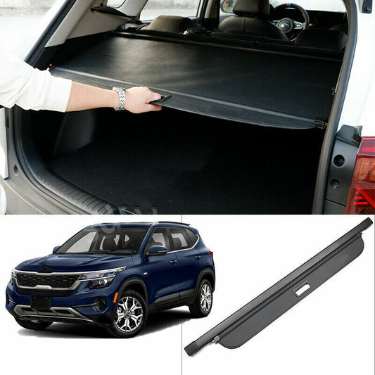 for Kia Seltos 2020-2022 Black Rear Trunk Cargo Cover Security Shield Shade 1x